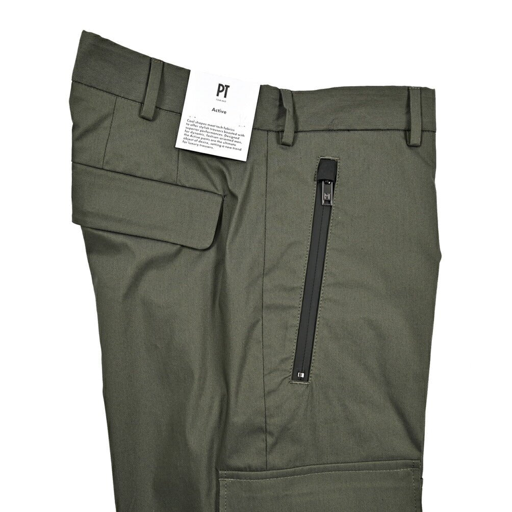 SALE｜PT TORINO Active "LAMDA" ストレッチコットン ノータックカーゴパンツ｜423140 - 46｜GUARDAROBA MILANO OFFICIAL STORE