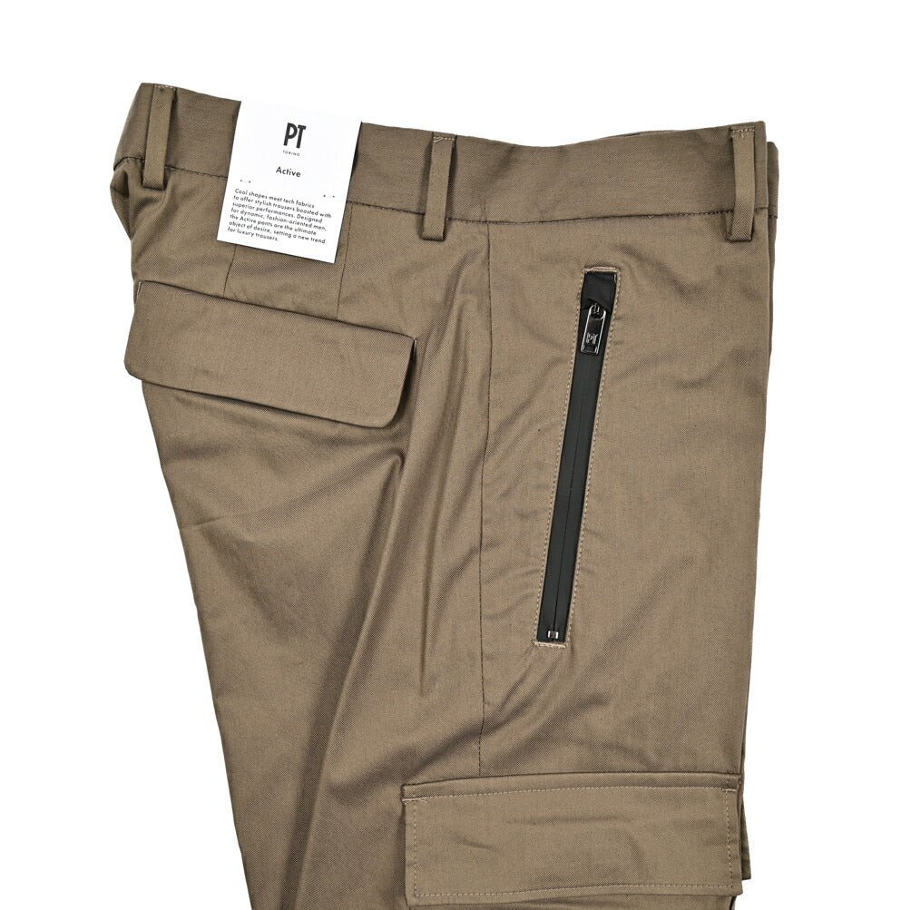 SALE｜PT TORINO Active "LAMDA" ストレッチコットン ノータックカーゴパンツ｜423636 - 46｜GUARDAROBA MILANO OFFICIAL STORE