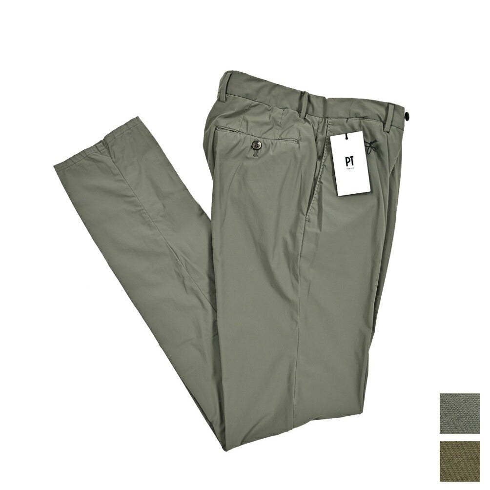 SALE｜PT TORINO Active "SLIM FIT" 軽量ストレッチナイロン ノータックイージースラックス｜411048 - A - 48｜GUARDAROBA MILANO OFFICIAL STORE