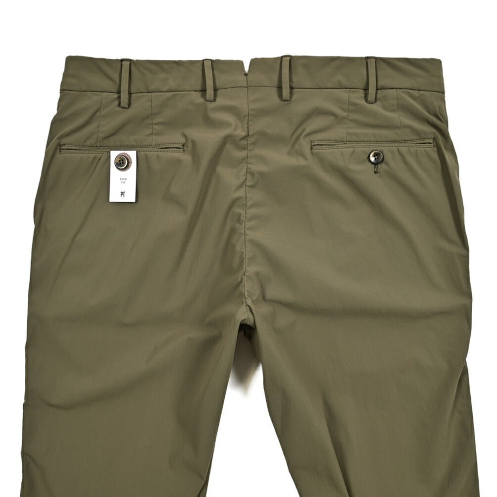 SALE｜PT TORINO Active "SLIM FIT" 軽量ストレッチナイロン ノータックイージースラックス｜411048-A-48｜GUARDAROBA MILANO OFFICIAL STORE