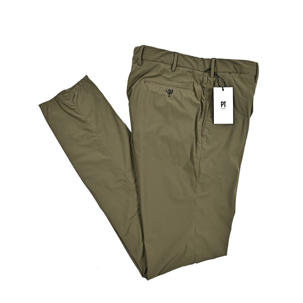 SALE｜PT TORINO Active "SLIM FIT" 軽量ストレッチナイロン ノータックイージースラックス｜411048-A-48｜GUARDAROBA MILANO OFFICIAL STORE