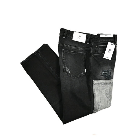 SALE｜PT TORINO DENIM THE REBEL コットン100% パッチワークデニム ワイドジーンズ / PT05｜417428 - 36｜GUARDAROBA MILANO OFFICIAL STORE