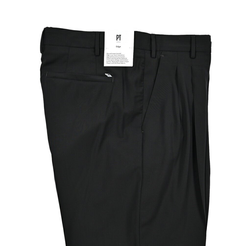SALE｜PT TORINO Edge "DICIANNOVE" SUPER 130's ヴァージンウール100% ツータックストレートスラックス｜424025 - 46｜GUARDAROBA MILANO OFFICIAL STORE