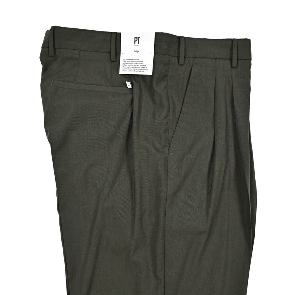 SALE｜PT TORINO Edge "DICIANNOVE" スラックス ツータック パンツ SUPER 130'S ヴァージンウール 100%｜423449 - 50｜GUARDAROBA MILANO OFFICIAL STORE