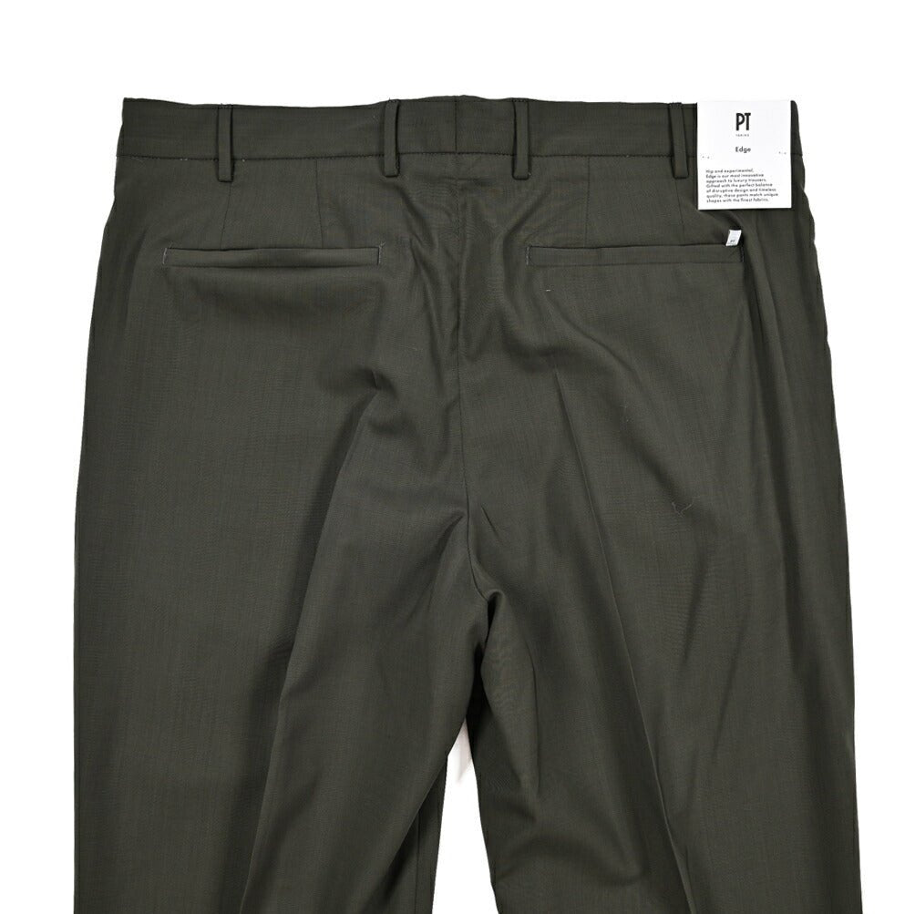 SALE｜PT TORINO Edge "DICIANNOVE" スラックス ツータック パンツ SUPER 130'S ヴァージンウール 100%｜423449 - 50｜GUARDAROBA MILANO OFFICIAL STORE