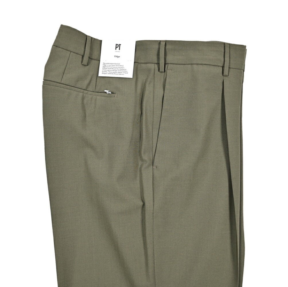 SALE｜PT TORINO Edge "QUINDICI" ストレッチウール ワンタックスラックス｜423579｜GUARDAROBA MILANO OFFICIAL STORE