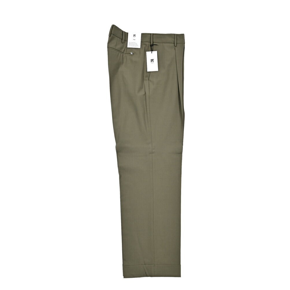 SALE｜PT TORINO Edge "QUINDICI" ストレッチウール ワンタックスラックス｜423579｜GUARDAROBA MILANO OFFICIAL STORE