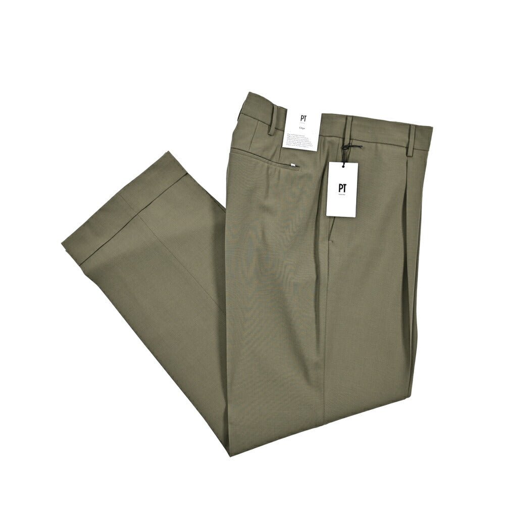 SALE｜PT TORINO Edge "QUINDICI" ストレッチウール ワンタックスラックス｜423579｜GUARDAROBA MILANO OFFICIAL STORE