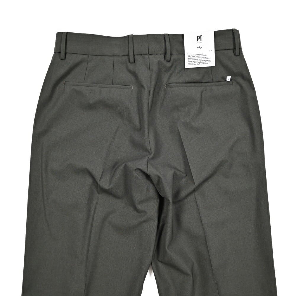 SALE｜PT TORINO Edge "QUINDICI" ストレッチウール ワンタックワイドスラックス｜423772｜GUARDAROBA MILANO OFFICIAL STORE