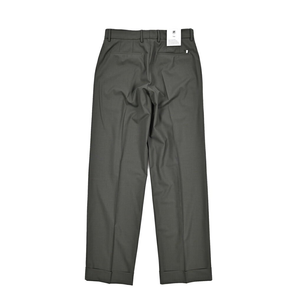 SALE｜PT TORINO Edge "QUINDICI" ストレッチウール ワンタックワイドスラックス｜423772｜GUARDAROBA MILANO OFFICIAL STORE