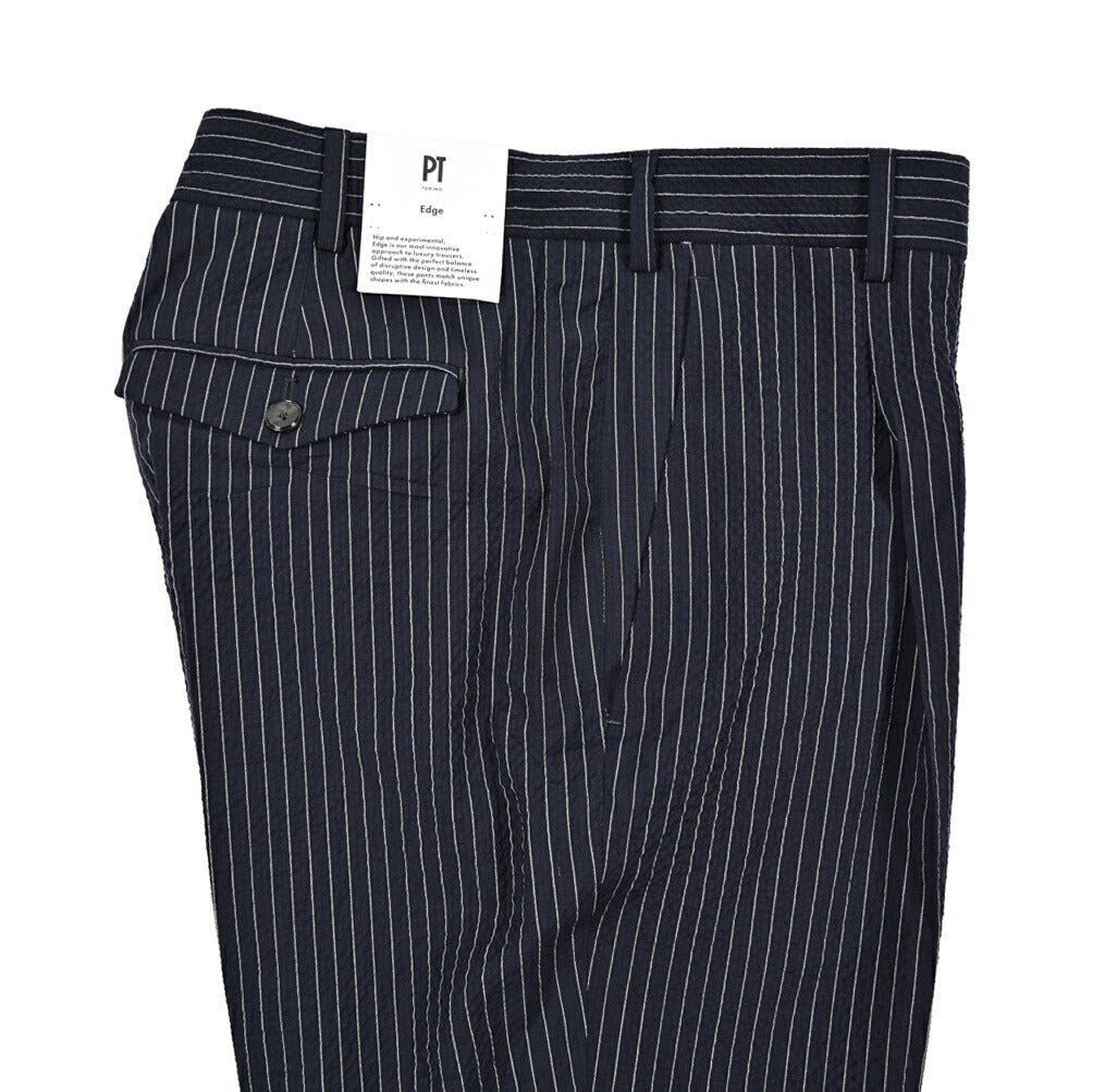 SALE｜PT TORINO Edge "REBEL FIT" シアサッカーウール ワンタックスラックス｜423065 - 48｜GUARDAROBA MILANO OFFICIAL STORE