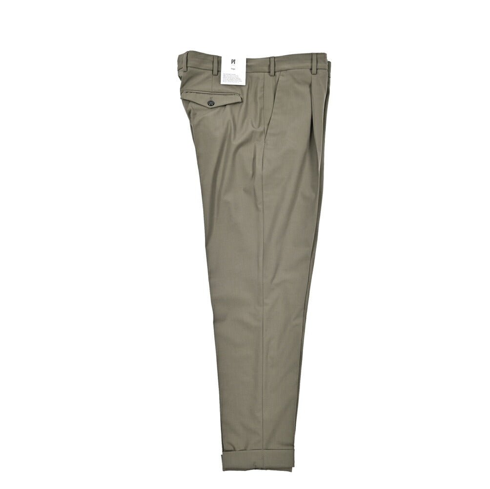 SALE｜PT TORINO Edge "REBEL FIT" ストレッチウール ワンタックスラックス｜423413 - 48｜GUARDAROBA MILANO OFFICIAL STORE