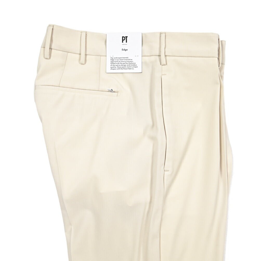 SALE｜PT TORINO Edge "UNDICI" スラックス ワンタック ストレッチ パンツ ヴァージンウール ポリアミド｜423459 - 48｜GUARDAROBA MILANO OFFICIAL STORE