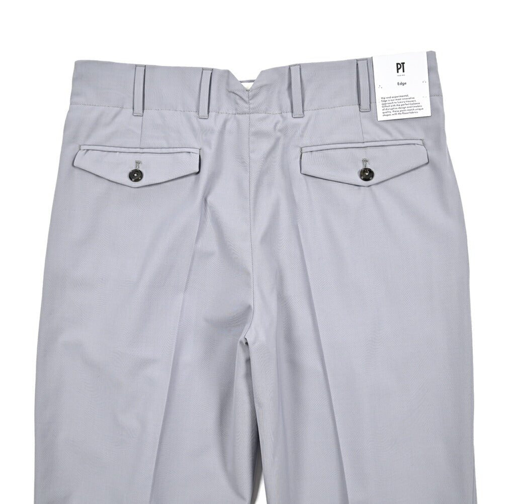 SALE｜PT TORINO Edge "VENTI" ストレッチウール ツータックワイドスラックス｜423400 - 48｜GUARDAROBA MILANO OFFICIAL STORE