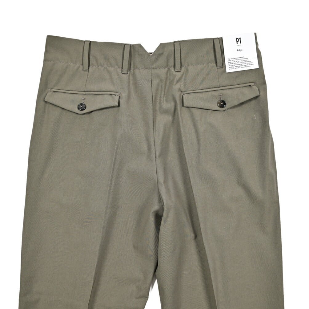 SALE｜PT TORINO Edge "VENTI" ストレッチウール ツータックワイドスラックス｜423402 - 46｜GUARDAROBA MILANO OFFICIAL STORE