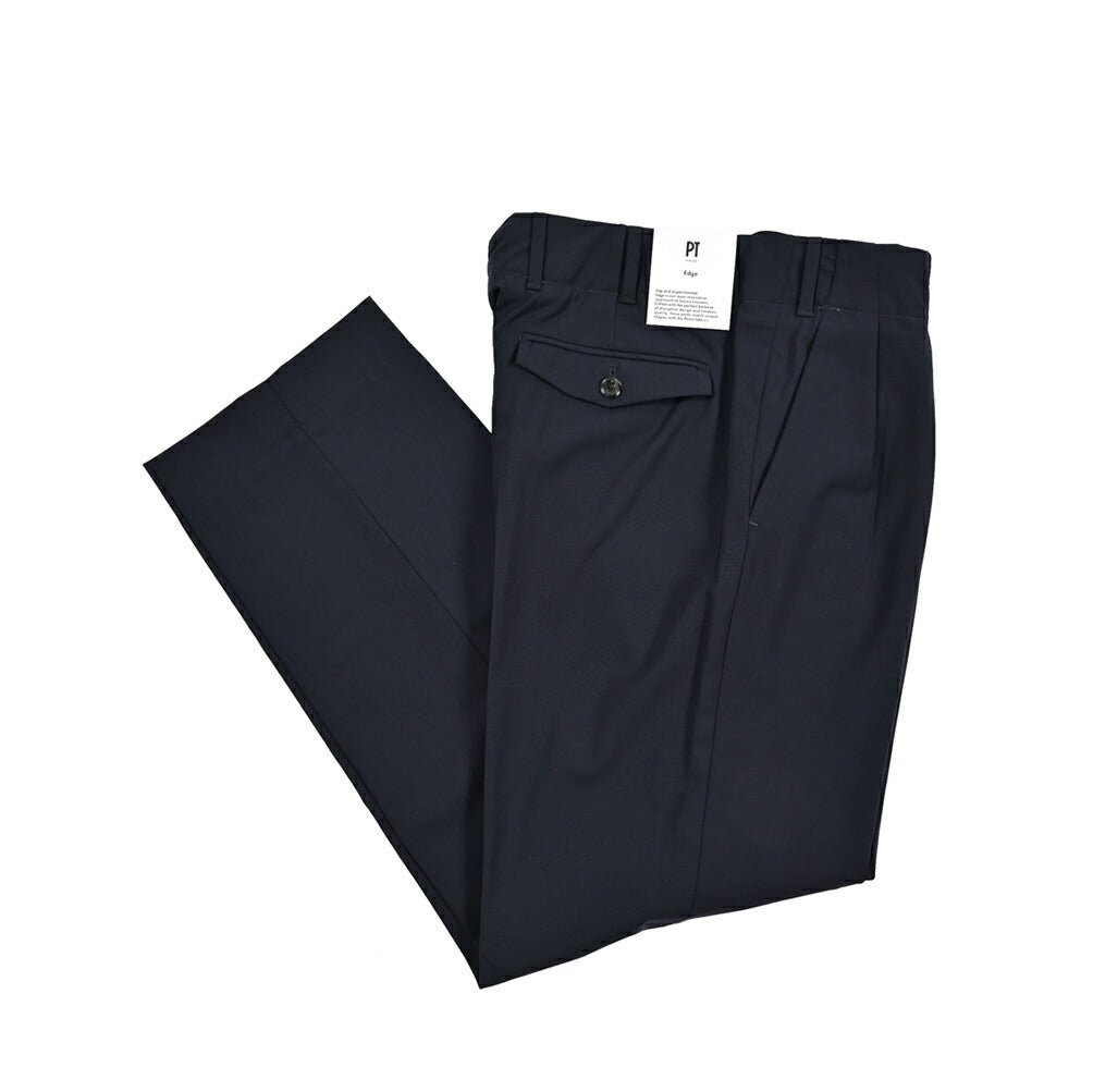 SALE｜PT TORINO Edge "VENTI" ストレッチウール ツータックワイドスラックス｜423455 - 46｜GUARDAROBA MILANO OFFICIAL STORE