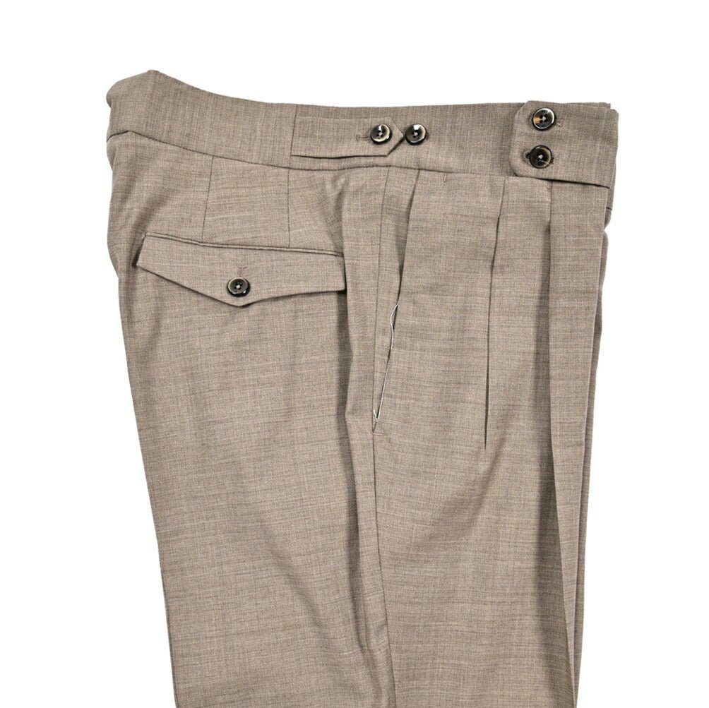 SALE｜PT TORINO "GENTLEMAN FIT" ストレッチウール ツータックベルトレススラックス｜423365｜GUARDAROBA MILANO OFFICIAL STORE