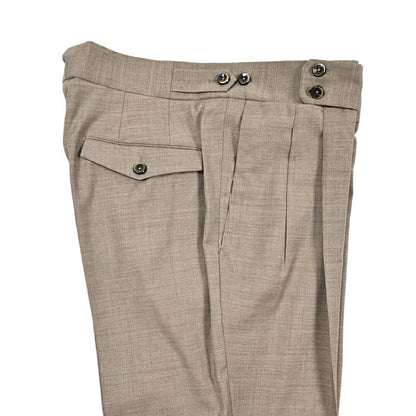 SALE｜PT TORINO "GENTLEMAN FIT" ストレッチウール ツータックベルトレススラックス｜423365｜GUARDAROBA MILANO OFFICIAL STORE