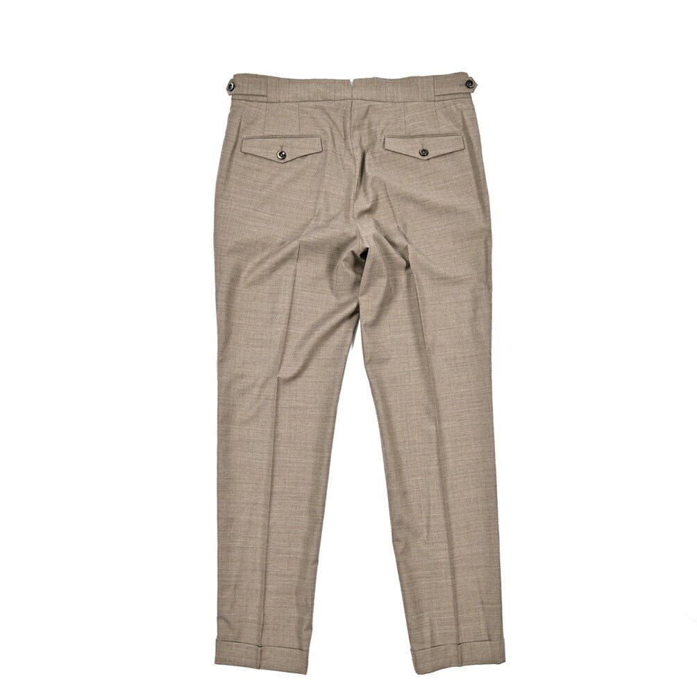 SALE｜PT TORINO "GENTLEMAN FIT" ストレッチウール ツータックベルトレススラックス｜423365｜GUARDAROBA MILANO OFFICIAL STORE