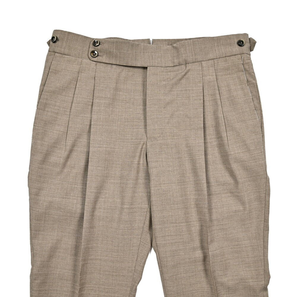 SALE｜PT TORINO "GENTLEMAN FIT" ストレッチウール ツータックベルトレススラックス｜423365｜GUARDAROBA MILANO OFFICIAL STORE