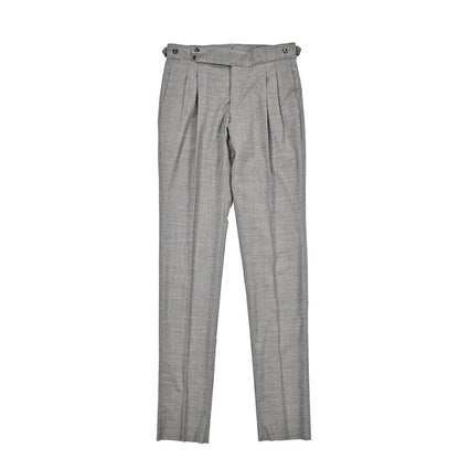 SALE｜PT TORINO "GENTLEMAN FIT" ストレッチウール ツータックベルトレススラックス｜423753｜GUARDAROBA MILANO OFFICIAL STORE