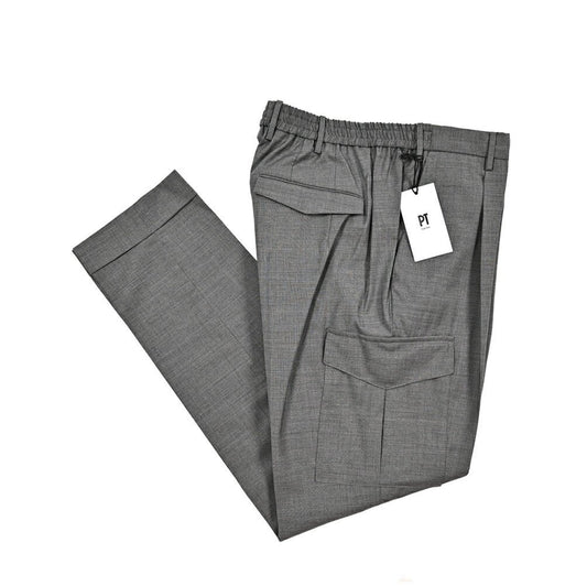 SALE｜PT TORINO "MASTER FIT" ストレッチウール イージーカーゴパンツ｜423359 - 46｜GUARDAROBA MILANO OFFICIAL STORE