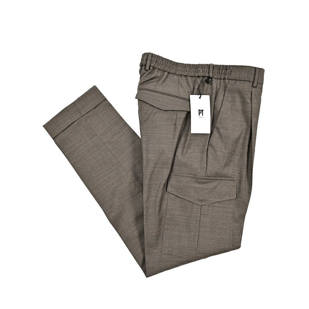 SALE｜PT TORINO "MASTER FIT" ストレッチウール イージーカーゴパンツ｜423393 - 46｜GUARDAROBA MILANO OFFICIAL STORE