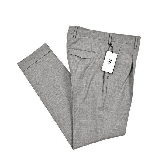 SALE｜PT TORINO "MASTER FIT" ストレッチウール ワンタックテーパードスラックス｜423763 - 44｜GUARDAROBA MILANO OFFICIAL STORE