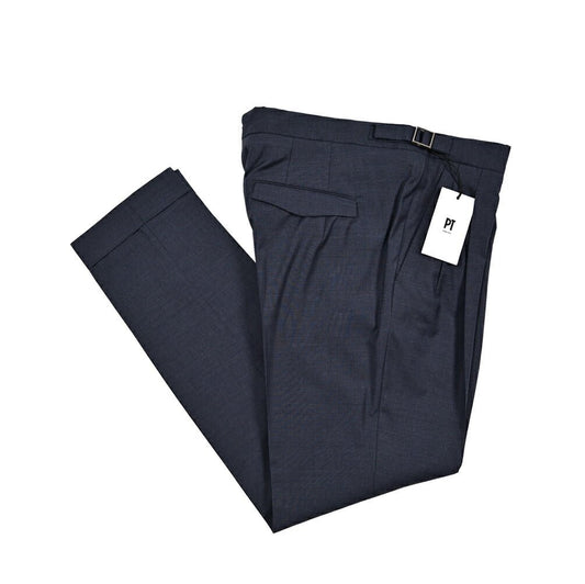SALE｜PT TORINO "MASTER FIT" ストレッチウール ベルトレステーパードスラックス｜423826 - 48｜GUARDAROBA MILANO OFFICIAL STORE
