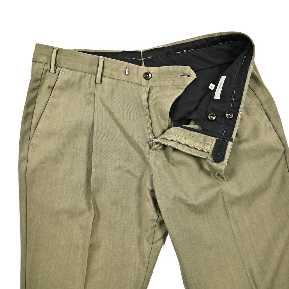 SALE｜PT TORINO "MASTER FIT" SUPER 110's ヴァージンウール 100% ワンタックスラックス (製品染め)｜423584 - 50｜GUARDAROBA MILANO OFFICIAL STORE