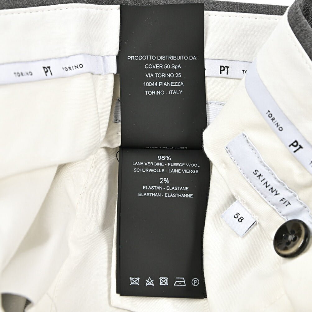 SALE｜PT TORINO "SKINNY FIT" ストレッチウール ノータックスキニースラックス｜423706 - 46｜GUARDAROBA MILANO OFFICIAL STORE