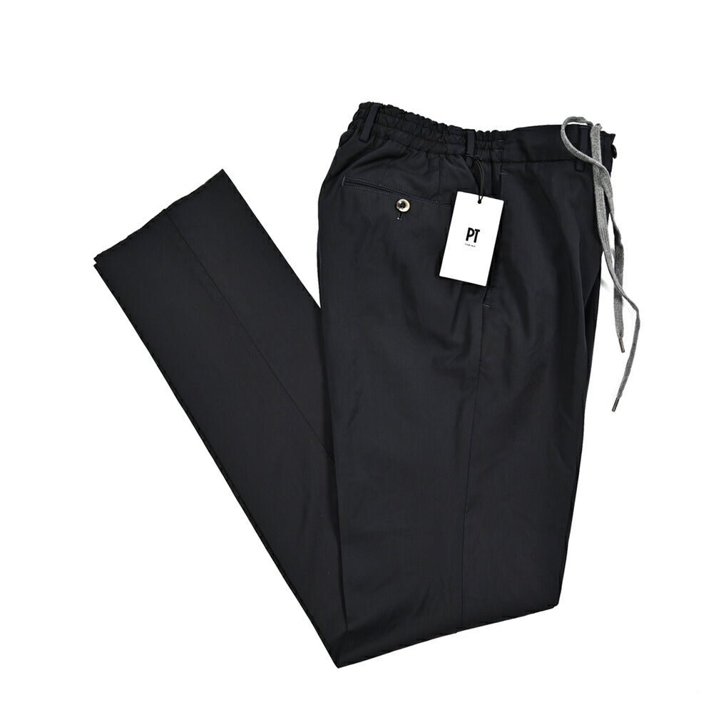 SALE｜PT TORINO "SLIM FIT" SUPER 110'S ヴァージンウール100% ドローコード付きイージースラックス (製品染め)｜423969｜GUARDAROBA MILANO OFFICIAL STORE