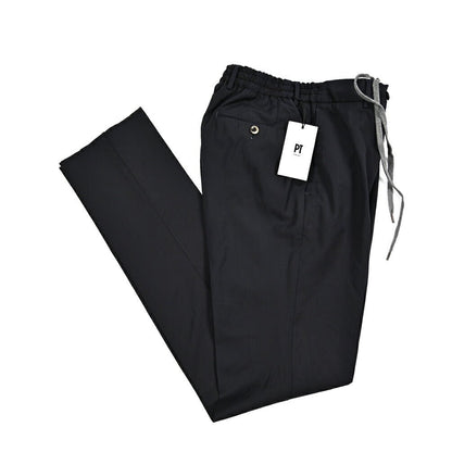 SALE｜PT TORINO "SLIM FIT" SUPER 110'S ヴァージンウール100% ドローコード付きイージースラックス (製品染め)｜423969｜GUARDAROBA MILANO OFFICIAL STORE