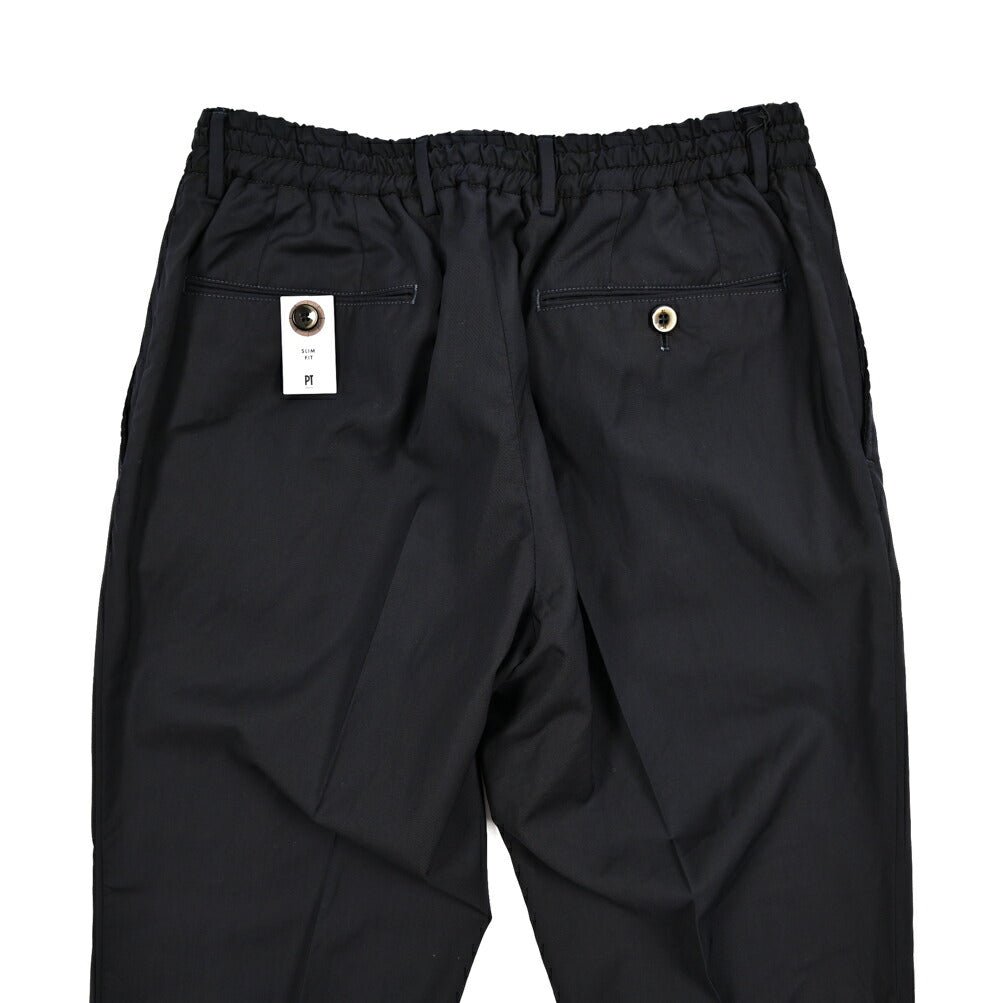 SALE｜PT TORINO "SLIM FIT" SUPER 110'S ヴァージンウール100% ドローコード付きイージースラックス (製品染め)｜423969｜GUARDAROBA MILANO OFFICIAL STORE