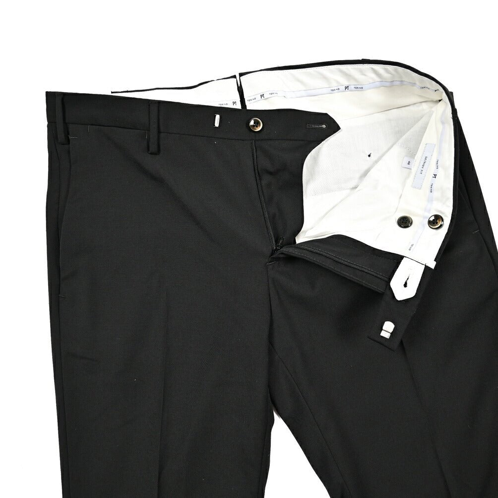 SALE｜PT TORINO Travel "SKINNY FIT" 高機能ストレッチウール ノータックスキニーパンツ 8TECHNO WASHABLE WOOL)｜424006 - 46｜GUARDAROBA MILANO OFFICIAL STORE