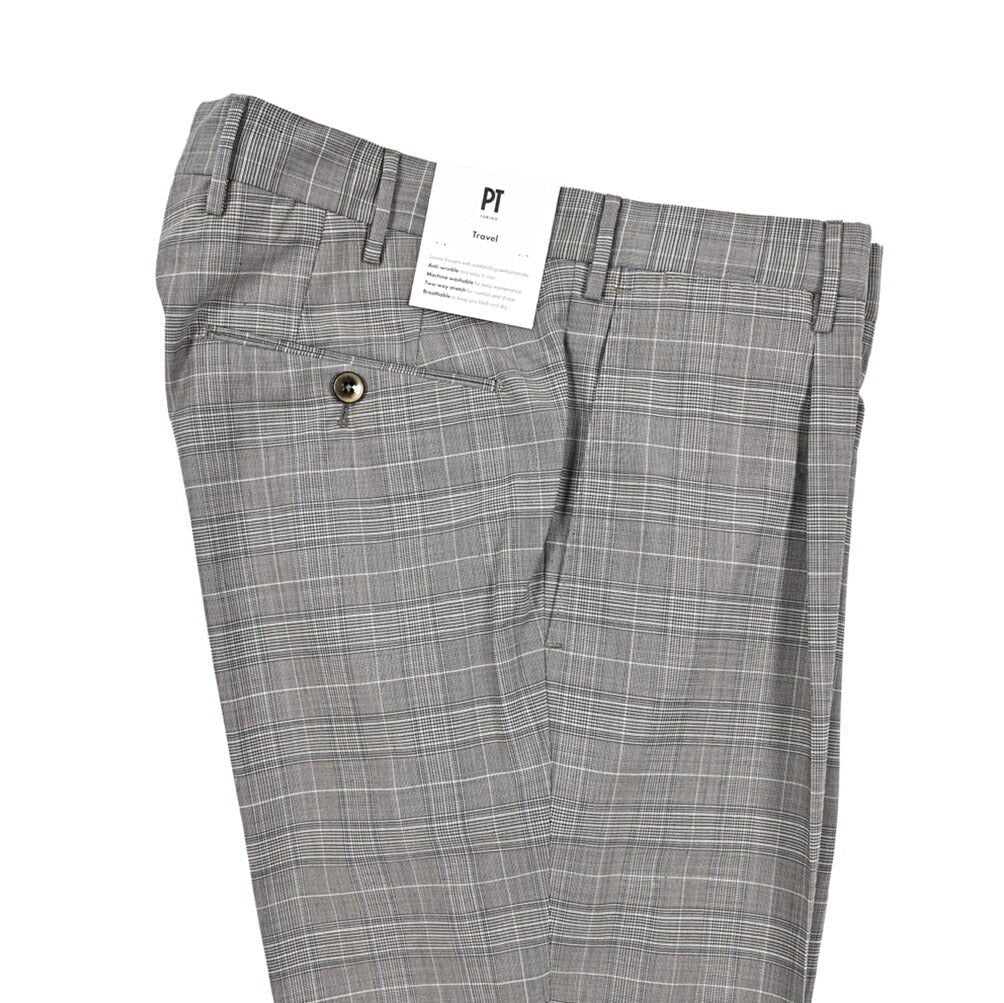 SALE｜PT TORINO Travel "SUPERSLIM FIT" ストレッチウール ワンタックスラックス｜423034 - 48｜GUARDAROBA MILANO OFFICIAL STORE