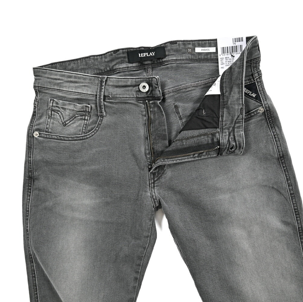 SALE｜REPLAY ANBASS ストレッチデニム スリムフィットジーンズ / M914｜429236-W31-L32｜GUARDAROBA MILANO OFFICIAL STORE