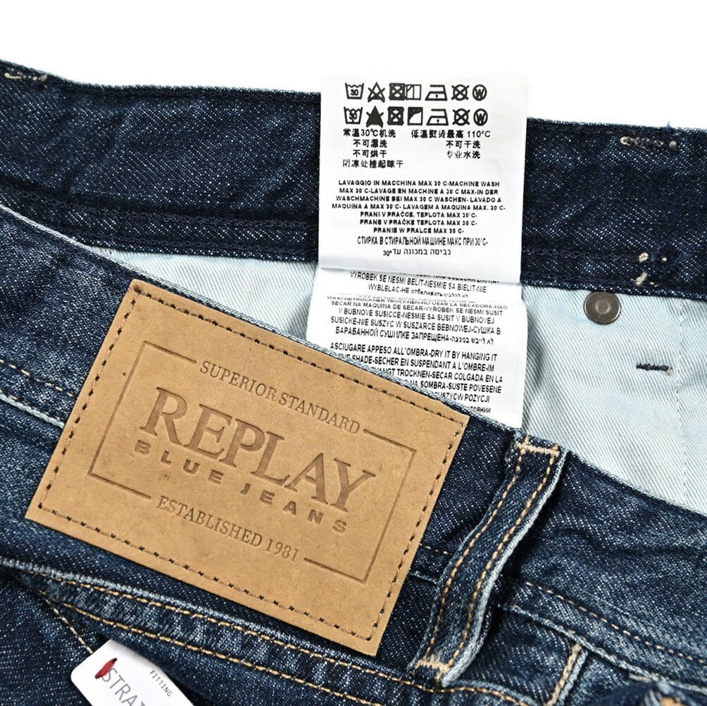 SALE｜REPLAY GROVER コットン100%デニム ストレートフィットジーンズ / MA972｜429294-W31-L32｜GUARDAROBA MILANO OFFICIAL STORE