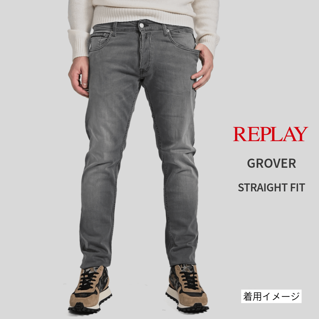 SALE｜REPLAY GROVER コットン100%デニム ストレートフィットジーンズ / MA972｜429399｜GUARDAROBA MILANO OFFICIAL STORE