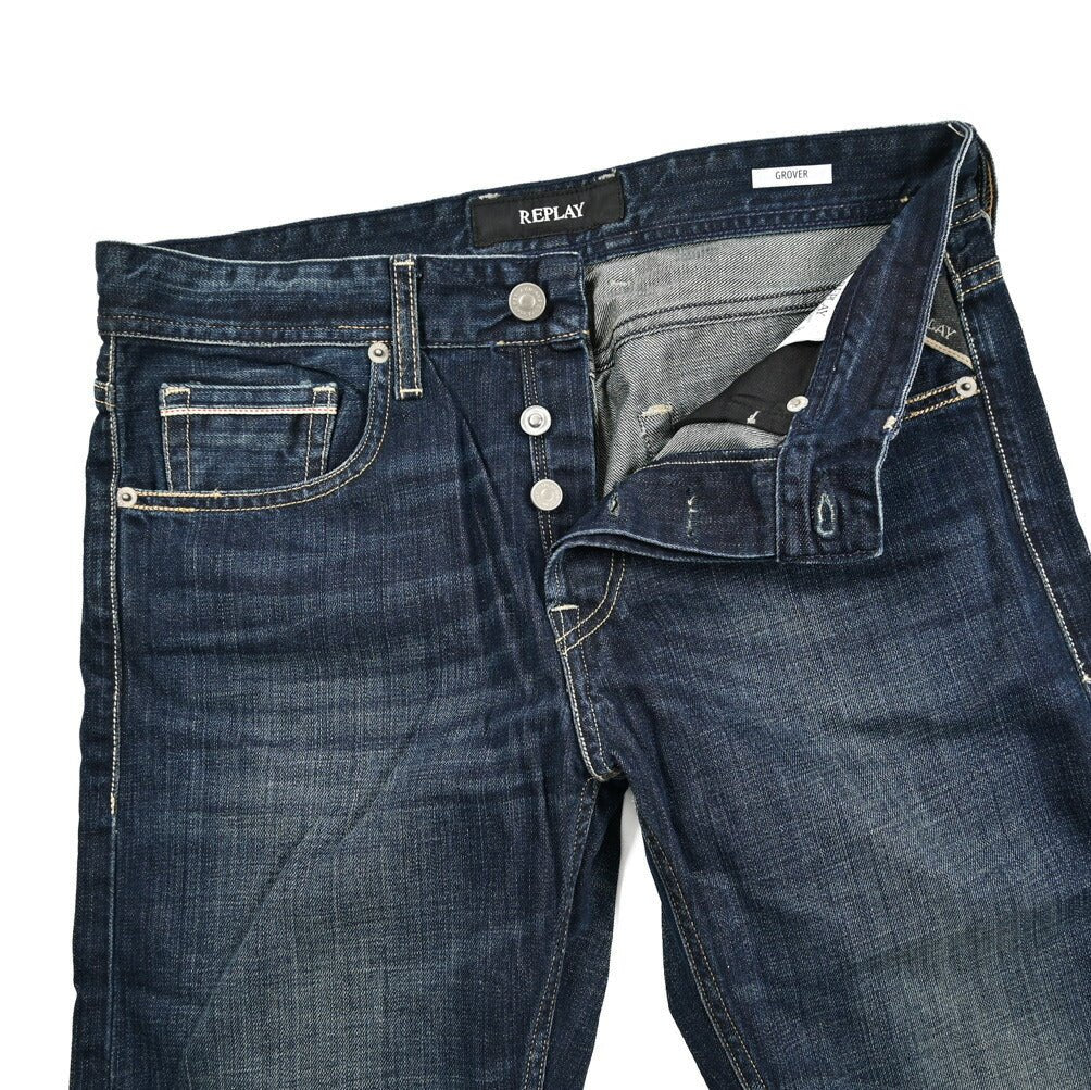 SALE｜REPLAY GROVER コットン100%デニム ストレートフィットジーンズ / MA972｜429485-W30-L30｜GUARDAROBA MILANO OFFICIAL STORE