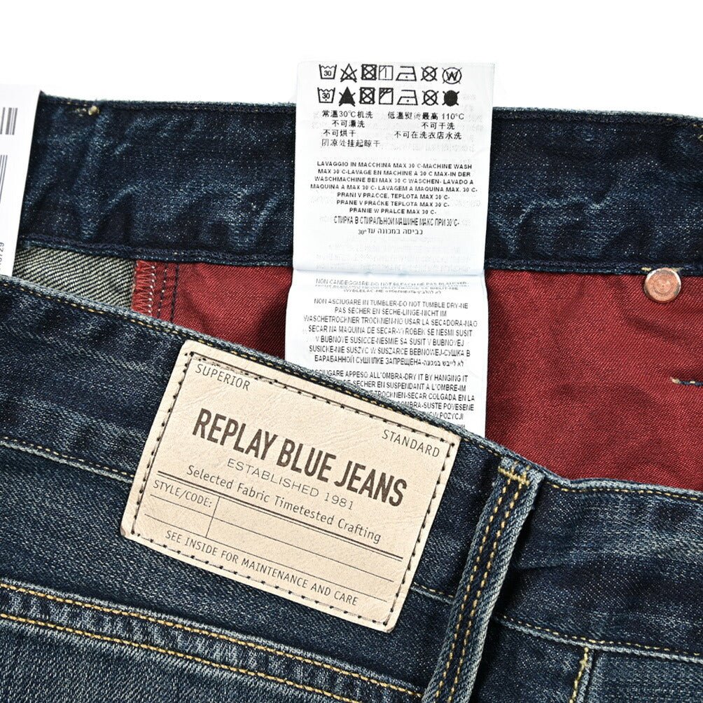 SALE｜REPLAY WAITOM コットン100%デニム レギュラーフィットジーンズ / M983｜429269-W32-L32｜GUARDAROBA MILANO OFFICIAL STORE