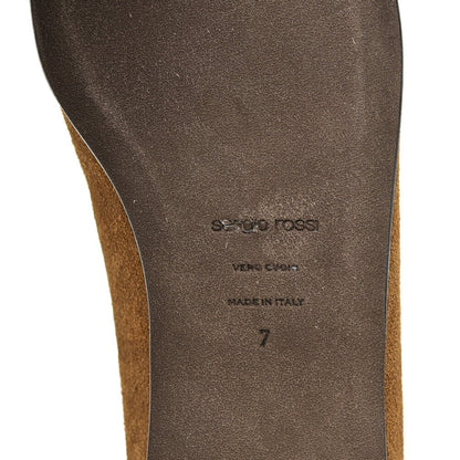 SALE｜Sergio Rossi sr1 Slippers スエードレザー スクエアトゥローファー｜GUARDAROBA MILANO OFFICIAL STORE