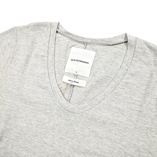 SIX IN THE MORNING コットン100% Uネック半袖Tシャツ MADE IN JAPAN｜220243-F｜GUARDAROBA MILANO OFFICIAL STORE