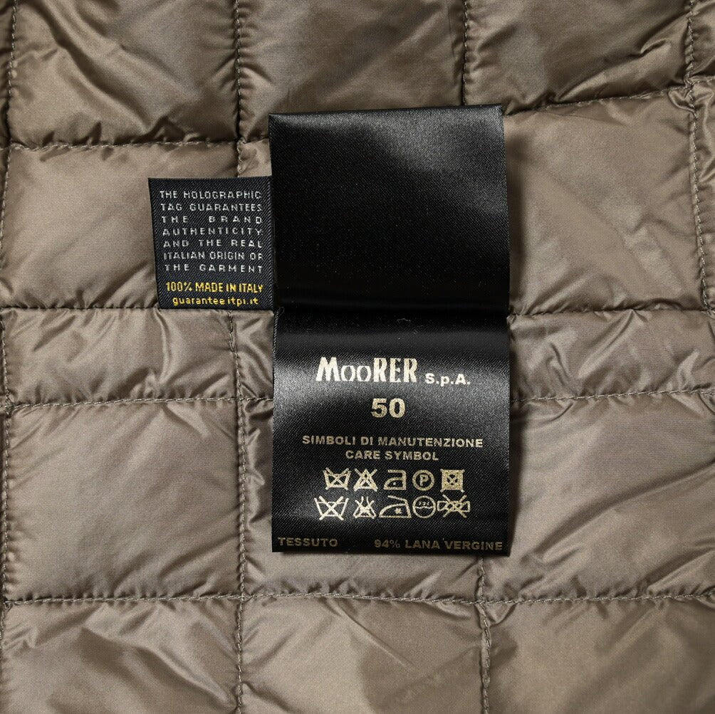 STOCK SALE｜MOORER OTELLO-FF ヴァージンウールカシミヤ スタンドカラーダウンベスト｜GUARDAROBA MILANO OFFICIAL STORE