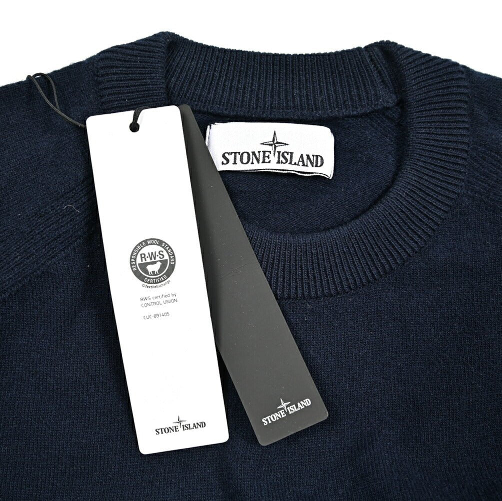 STONE ISLAND ヴァージンウール100% クルーネックニットセーター｜426239 - M｜GUARDAROBA MILANO OFFICIAL STORE