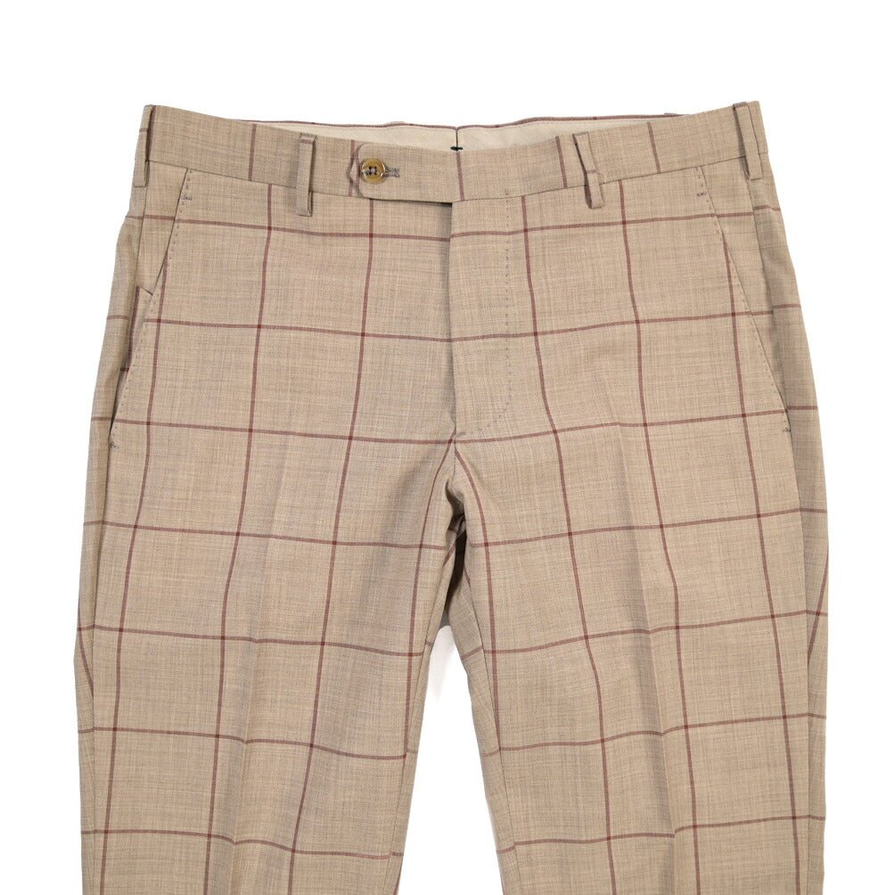 SUMMER SALE｜26SS BERWICH “MORELLO” ヴァージンウール100% ノータックスリムスラックス ブラウン(tobacco) 44 | GUARDAROBA MILANO OFFICIAL STORE