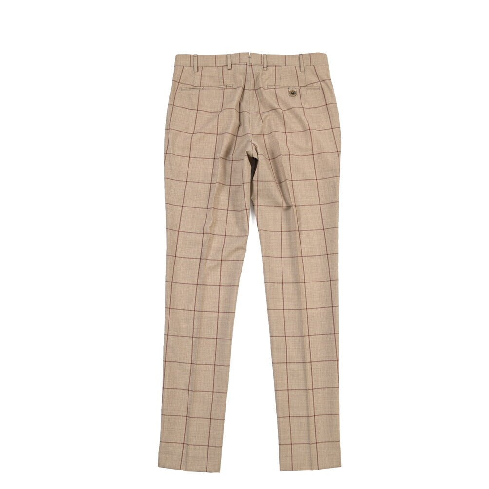 SUMMER SALE｜26SS BERWICH “MORELLO” ヴァージンウール100% ノータックスリムスラックス ブラウン(tobacco) 44 | GUARDAROBA MILANO OFFICIAL STORE
