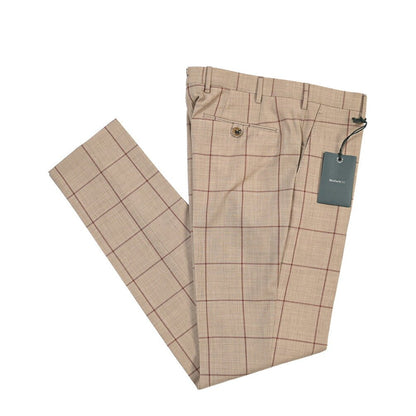 SUMMER SALE｜26SS BERWICH “MORELLO” ヴァージンウール100% ノータックスリムスラックス ブラウン(tobacco) 44 | GUARDAROBA MILANO OFFICIAL STORE