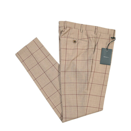 SUMMER SALE｜26SS BERWICH “MORELLO” ヴァージンウール100% ノータックスリムスラックス ブラウン(tobacco) 44 | GUARDAROBA MILANO OFFICIAL STORE