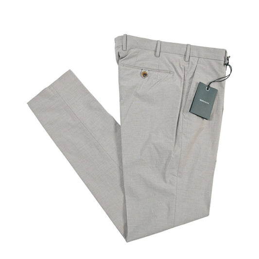 SUMMER SALE｜26SS BERWICH “MORELLO” ストレッチコットン ノータックチノパンツ グレー(khaky) 44 | GUARDAROBA MILANO OFFICIAL STORE